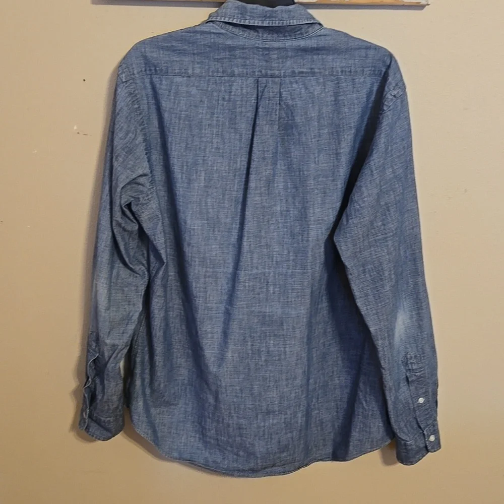 Men's Ralph Lauren Denim Blue Button-Down Shirt Sz Large - Picture 5 of 7